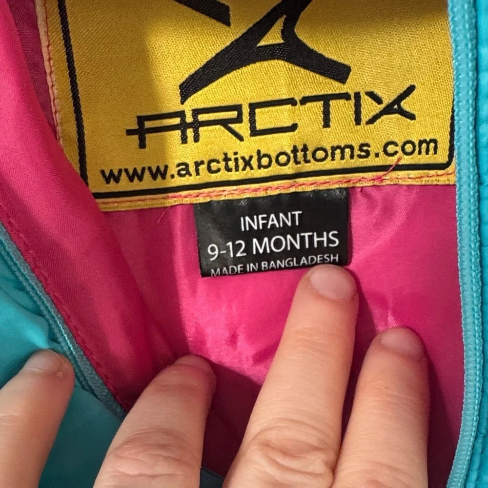 Arctix Aqua and Pink Infant Snowsuit 9-12 mos. - Picture 2 of 5